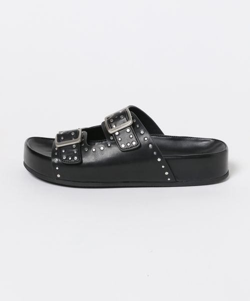 「JEANASIS」 フラットサンダル MEDIUM ブラック レディース_画像5