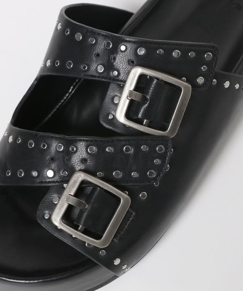 「JEANASIS」 フラットサンダル MEDIUM ブラック レディース_画像8
