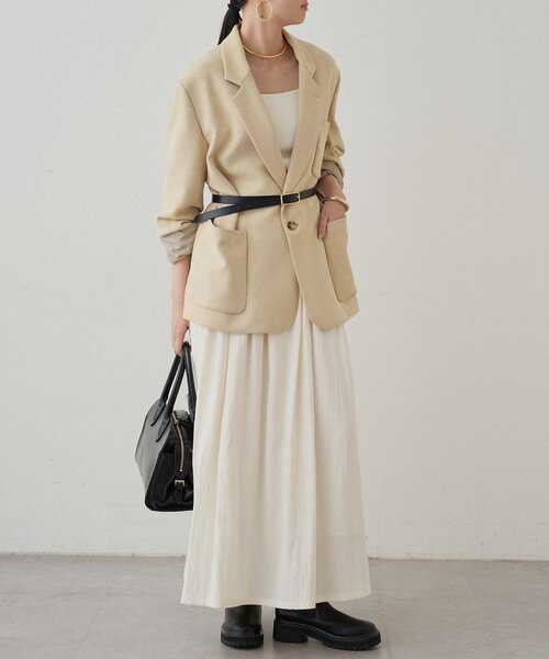 【Loungedress】ベージュ テーラードジャケット Loungedress（ラウンジドレス） テーラードジャケット FREE ベージュ