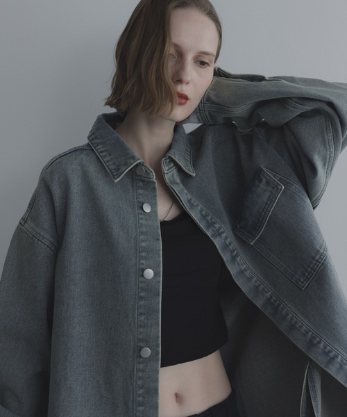 「remer」 デニムジャケット SMALL ブラック メンズ_画像7