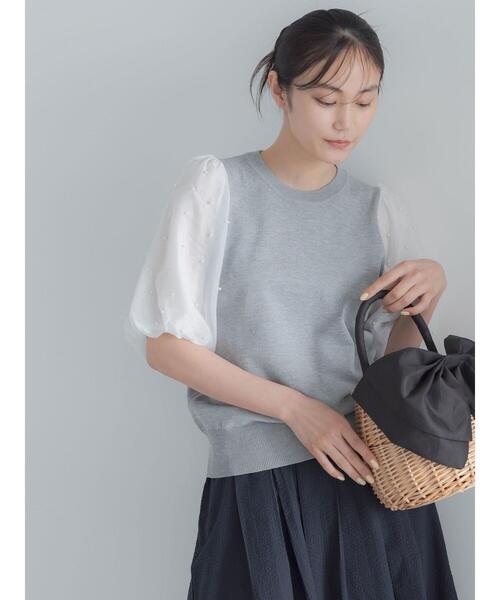 ニット セーター パールスリーブニット レディース | Te chichi | 12