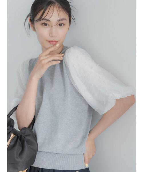 ニット セーター パールスリーブニット レディース | Te chichi | 13