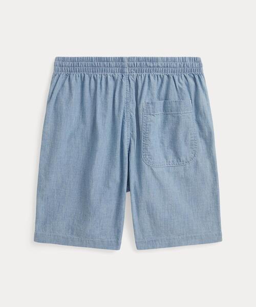 パンツ ビッグ フィット コットン シャンブレー ショートパンツ キッズ 子供服 男の子の画像