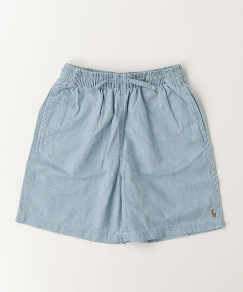パンツ ビッグ フィット コットン シャンブレー ショートパンツ キッズ 子供服 男の子の画像