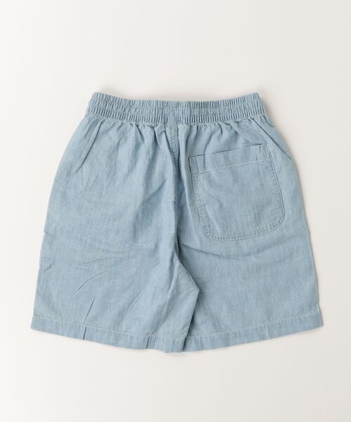パンツ ビッグ フィット コットン シャンブレー ショートパンツ キッズ 子供服 男の子の画像
