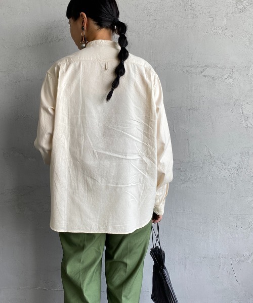 Danton（ダントン） 長袖ブラウス 34 グレー レディース : ZOZOTOWN