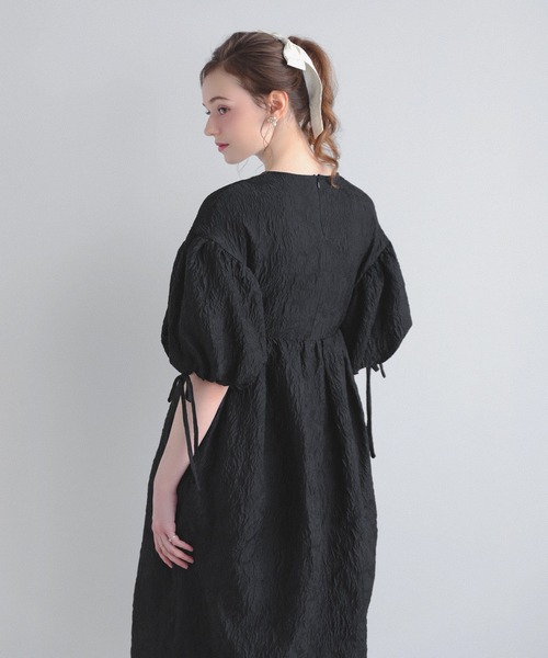 MERAKI ワンピース バルーンスリーブジャガードワンピース : ZOZOTOWN 