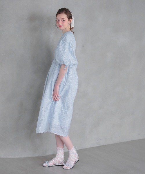 MERAKI ワンピース バルーンスリーブジャガードワンピース : ZOZOTOWN 