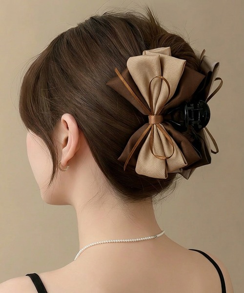 IRADOWL（アイラドール） ヘアクリップ バイカラービッグリボンヘア