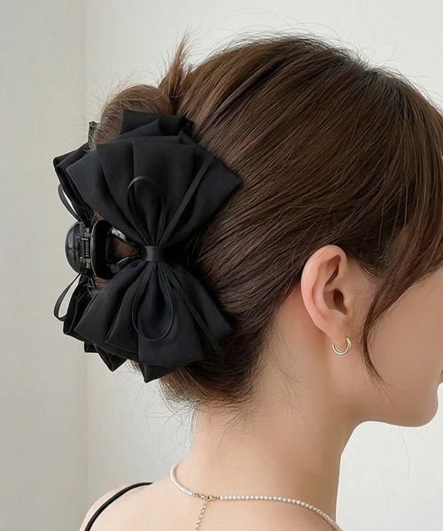 IRADOWL（アイラドール） ヘアクリップ バイカラービッグリボンヘア