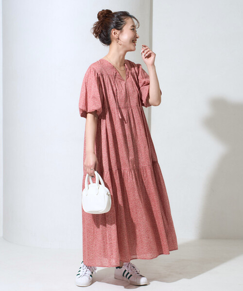 FREAK'S STORE（フリークスストア） 半袖ワンピース MEDIUM レッド