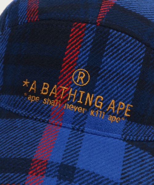 A BATHING APE チェック　メッシュキャップ A BATHING APE（アベイシングエイプ） キャップ 帽子 メンズ BAPE