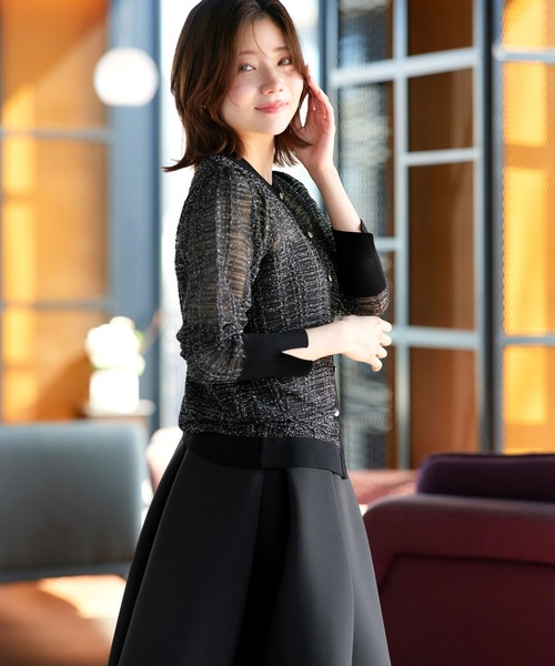 「RUIRUE BOUTIQUE」 カーディガン L ブラック レディース_画像8