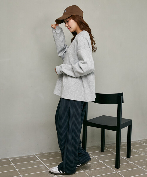 AND MARY 【タグ付き新品】AM1134 ダークグレー トレーナー MARY QUANT（マリークヮント） トレーナー スウェット マリークワント