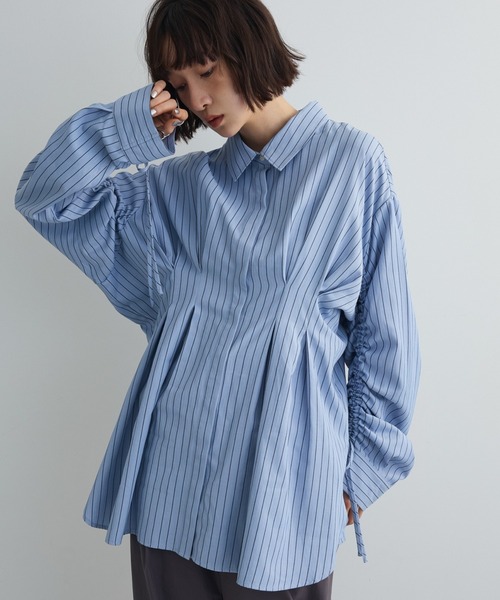 「Green Parks」 長袖シャツ FREE ブルー レディース_画像4