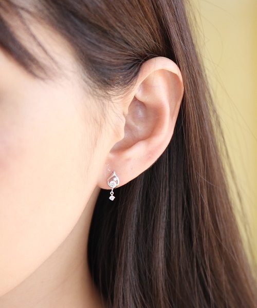 CANAL 4℃（カナルヨンドシー） ピアス K10ホワイトゴールドピアス