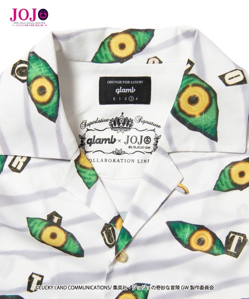 衣類　プロシュートズスタンドシャツ ホワイト 0サイズ 「ジョジョの奇妙な冒険 第五部 黄金の風×glamb」 glamb シャツ Prosciutto's stand SH / プロシュートズスタンド