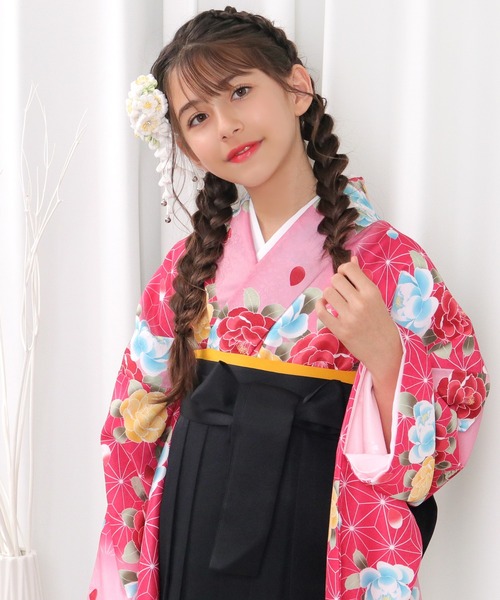 バニーちゃん様専用2186 青緑色 花柄 小振袖 身丈150㌢裄64