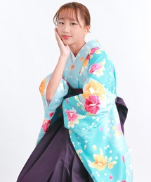 KYOETSU（京越） 着物 ガールズ 華やかAB 袴4点セット ( 二尺袖 + 帯 +
