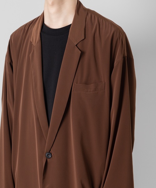 minimal shirt jacket メンズの画像