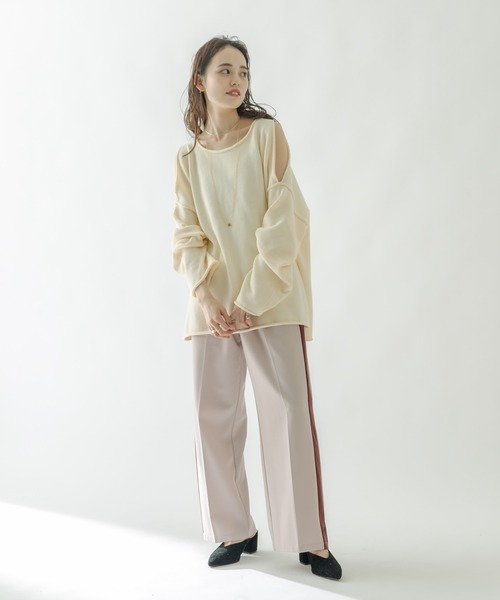 完売アイテム！mystic 肩開きニット mystic（ミスティック）の「肩開きニット（ニット/セーター）」 - WEAR