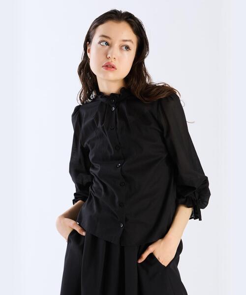 To b. by agnes ブラウス シャツ コットンローンロングブラウス