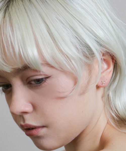 cui-cui（キュイキュイ） ピアス ダイヤモンド / パール フラワー