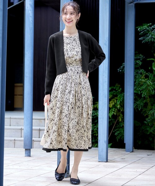 Tiaclasse カーディガン ストレートショートニットボレロ レディース