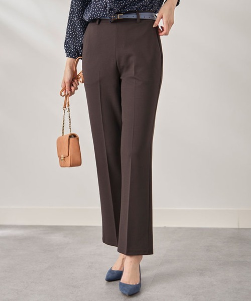 BELLUNA PLUS（ベルーナプラス） パンツ ジョーゼット素材フレアー