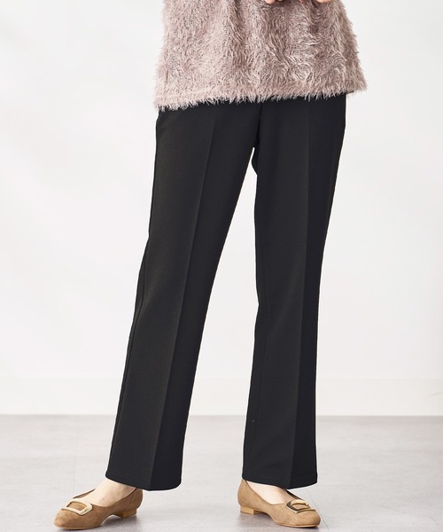 BELLUNA PLUS（ベルーナプラス） パンツ ジョーゼット素材フレアー