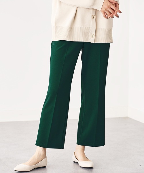 BELLUNA PLUS（ベルーナプラス） パンツ ジョーゼット素材フレアー