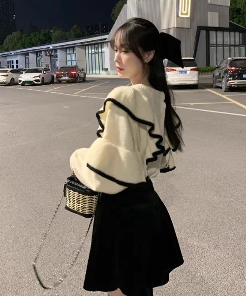 カーディガン 「前後2WAY」フリルニットカーディガン レディース | LACーVERT | 11