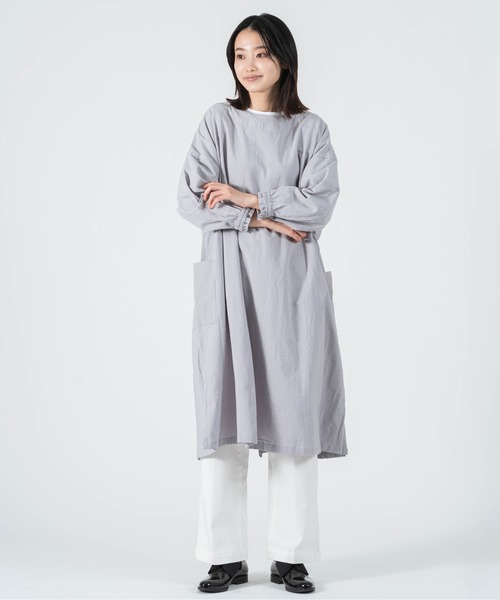 Patechino 割烹着 グレー ホワイト Patechino 割烹着 グレー ホワイト