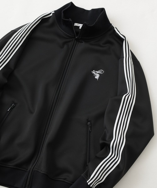SUGGESTION スマホショルダー ジャージ Ribbed color scheme line