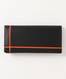 黒 クロス 長財布 財布 クロスラインメンズ バイカラー本革長財布 メンズ : ZOZOTOWN