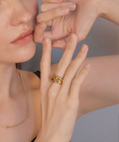 CEMO NEMO（セモネモ） 指輪 リング 「金属アレルギー対応」 3連