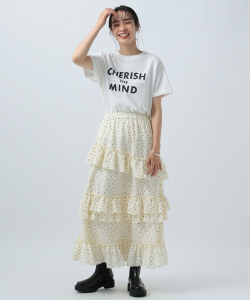BAYFLOW（ベイフロー） スカート ドットフリルスカート レディース