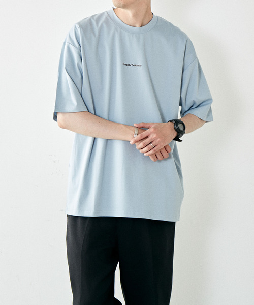 【MASTER FRAME】MF刺繍スムースクルーネックTシャツ MASTER FRAME tシャツ 「MASTER FRAME」MF刺繍スムースクルー