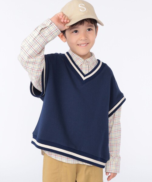 SHIPS ブラウス シャツ KIDS:100〜130cm / ネル チェック ボタン