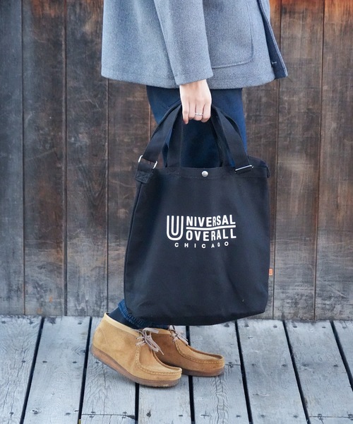 トートバッグ 「UNIVERSALOVERALL/ユニバーサルオーバーオール」コットン　2WAY　トートバッグ　ショルダーバッグ　ブランドロゴ メンズ | UNIVERSAL OVERALL | 04