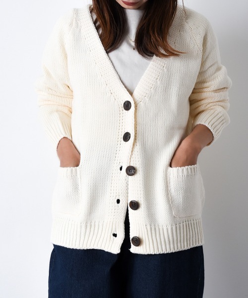 カーディガン 2-8D19　長袖 Vネック ニット カーディガン ポケット付   「Maison select -メゾンセレクト-」 レディース