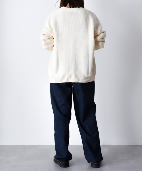 カーディガン 2-8D19　長袖 Vネック ニット カーディガン ポケット付   「Maison select -メゾンセレクト-」 レディース