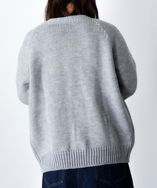 カーディガン 2-8D19　長袖 Vネック ニット カーディガン ポケット付   「Maison select -メゾンセレクト-」 レディース