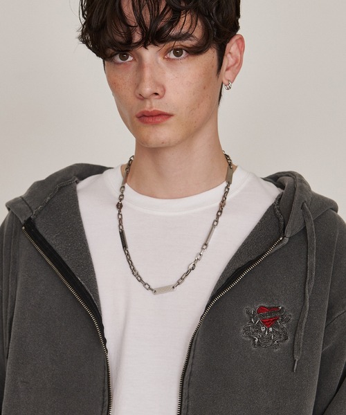 シルバー チェーンネックレス ロゴプレート付き FENDI フェンディ チェーン ネックレス ロゴ プレート シルバー 喜平