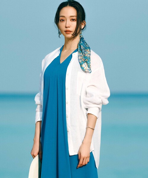 洗える】LIBECO バンドカラー シャツ / 23区 | ファッション通販
