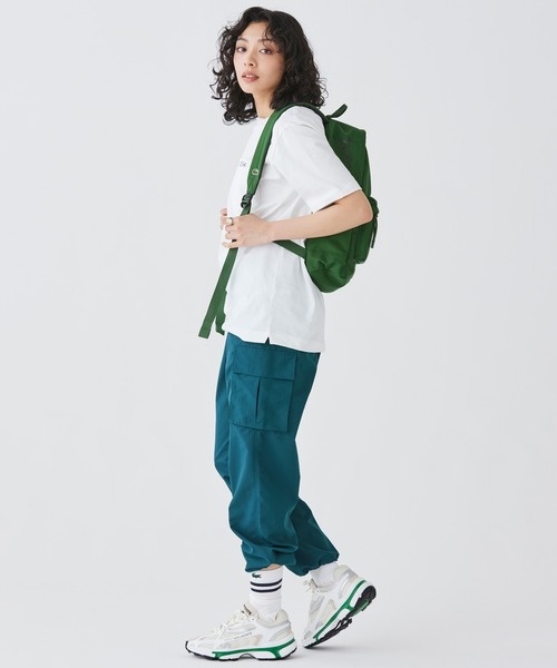 LACOSTE tシャツ アウトラインクロックポケット半袖Tシャツ