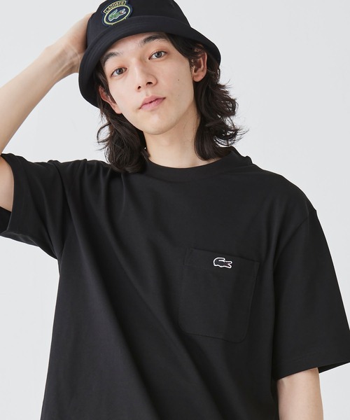 送料込★LACOSTE★半袖Tシャツ TH1415 Tシャツ LACOSTE tシャツ アウトラインクロックポケット半袖Tシャツ