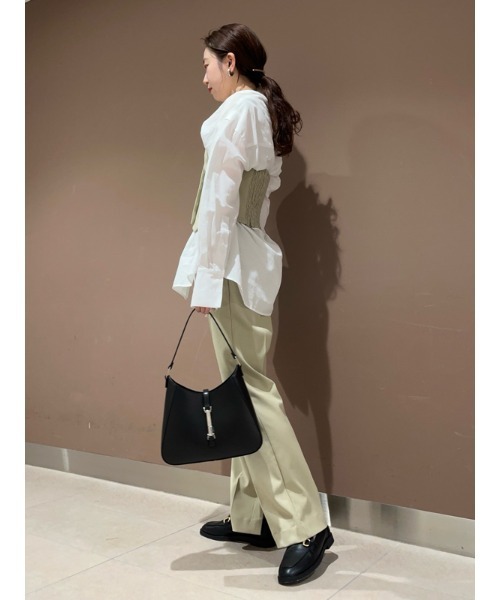 シャツ ブラウス ビスチェシアーシャツパンツ3点SET レディース  