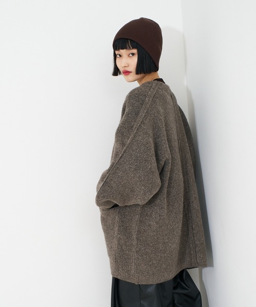 NIMESのニットコート NIMES - NIMES ニットコート【ネイビー】の通販 by moi｜ニーム