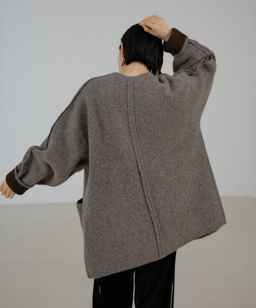 NOMINE（ノミネ） コート アウター 袖ボリュームニットコート